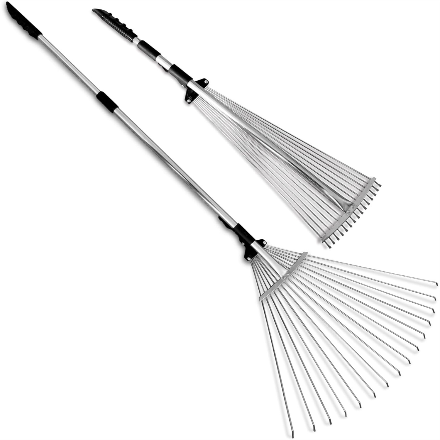 Gardening Tools Images - Adjustable Metal Rake - Collapsible Telescopic