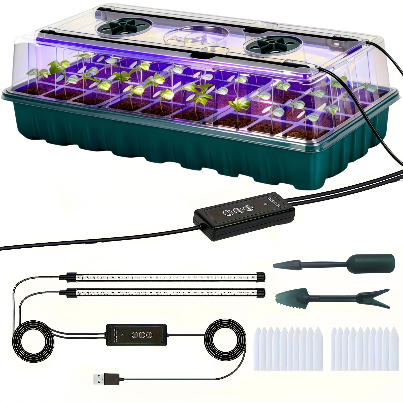 Greenhouse Mini Indoor - High Dome Seedling Propagation Tray Kit