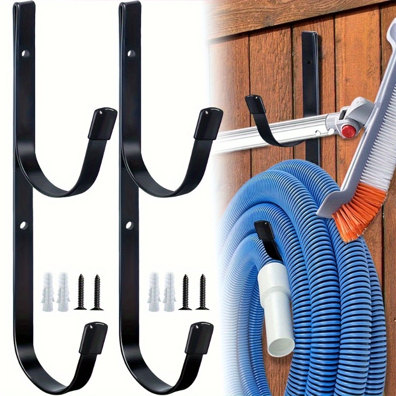 Gardening Tools Holder - 1 Pair Carbon Steel Pool Hook