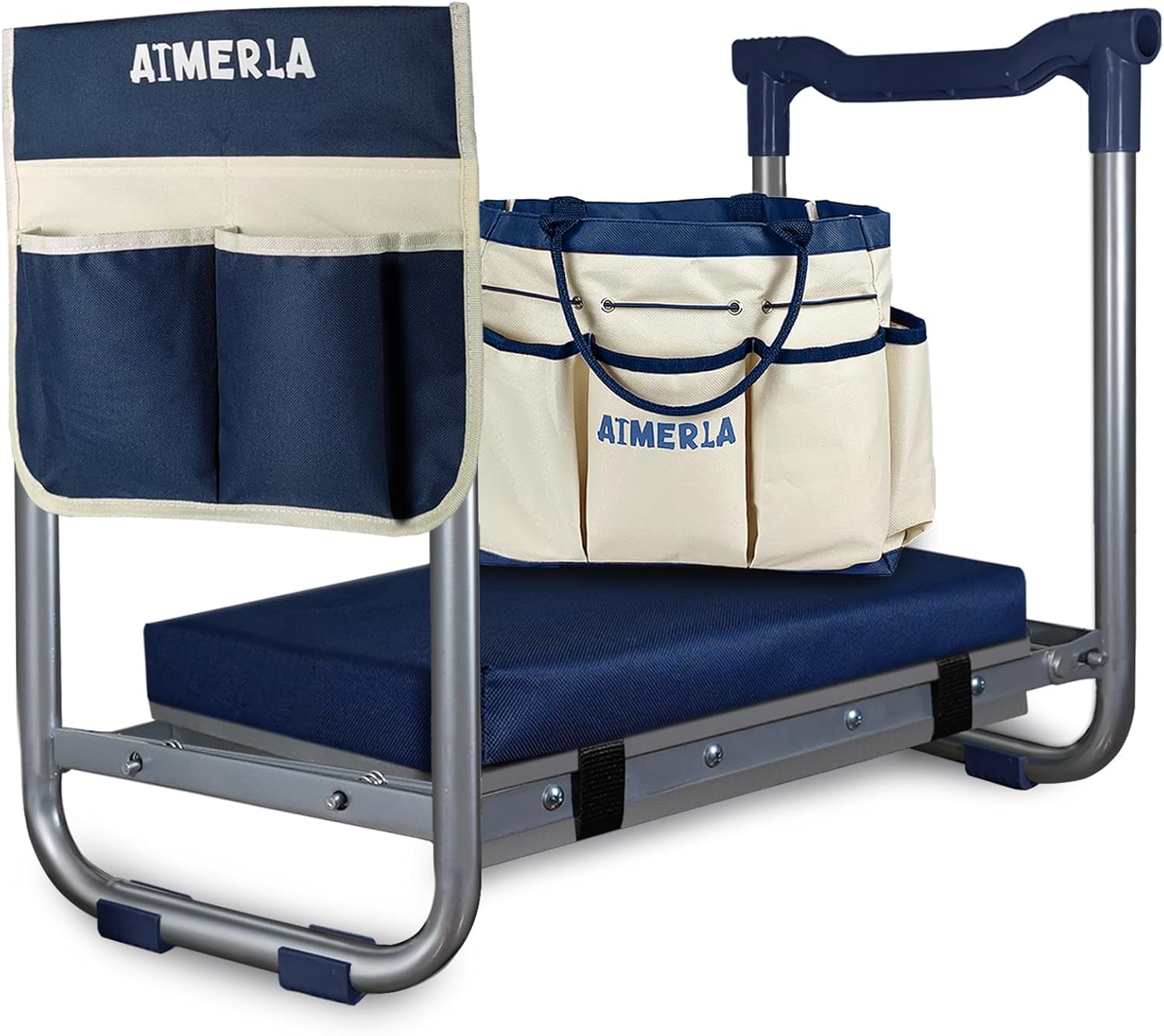 Gardening Tools Images - Foldable Kneeler Seat with Detachable Pad,