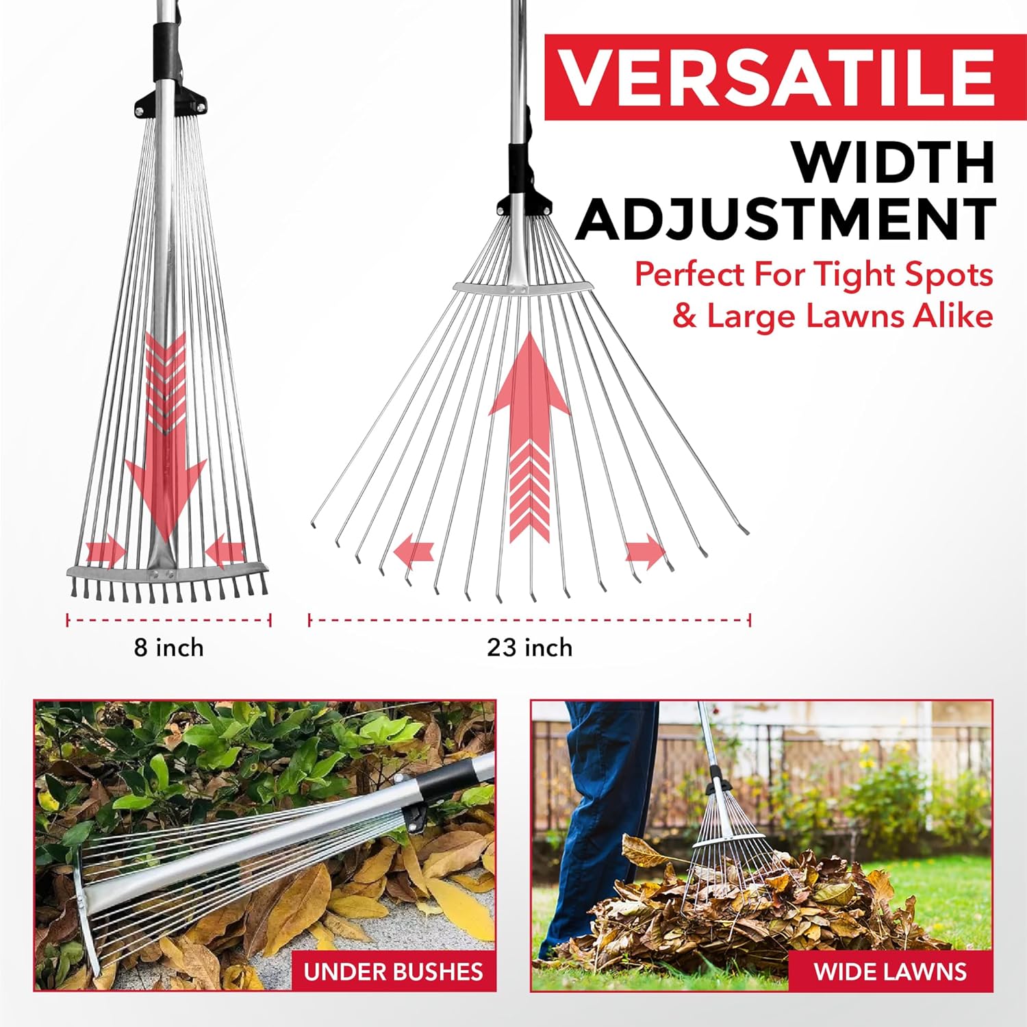 Adjustable Metal Rake - Collap - Gardening Tools Images recension och pris