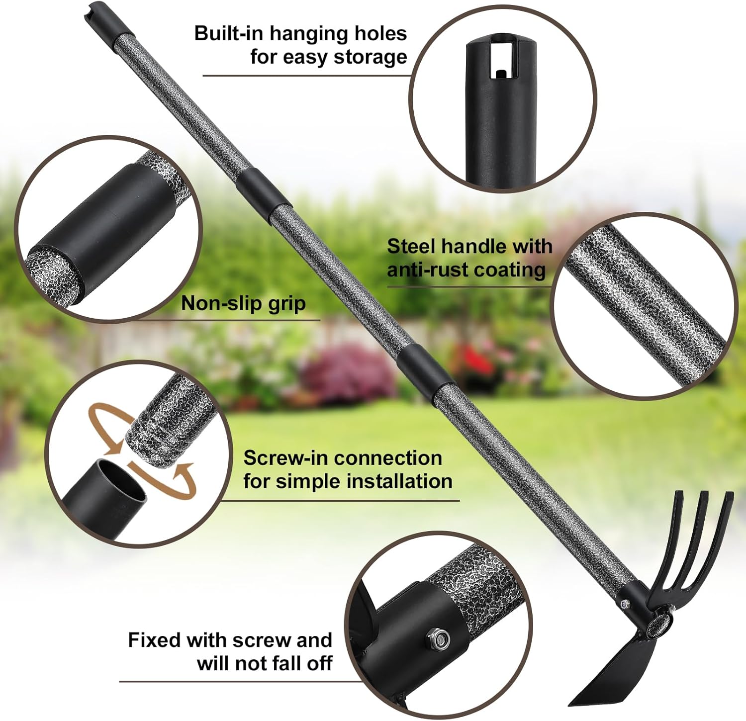 45 Inch Garden Hoe Tool, 2 in  - Gardening Tools Images recension och pris