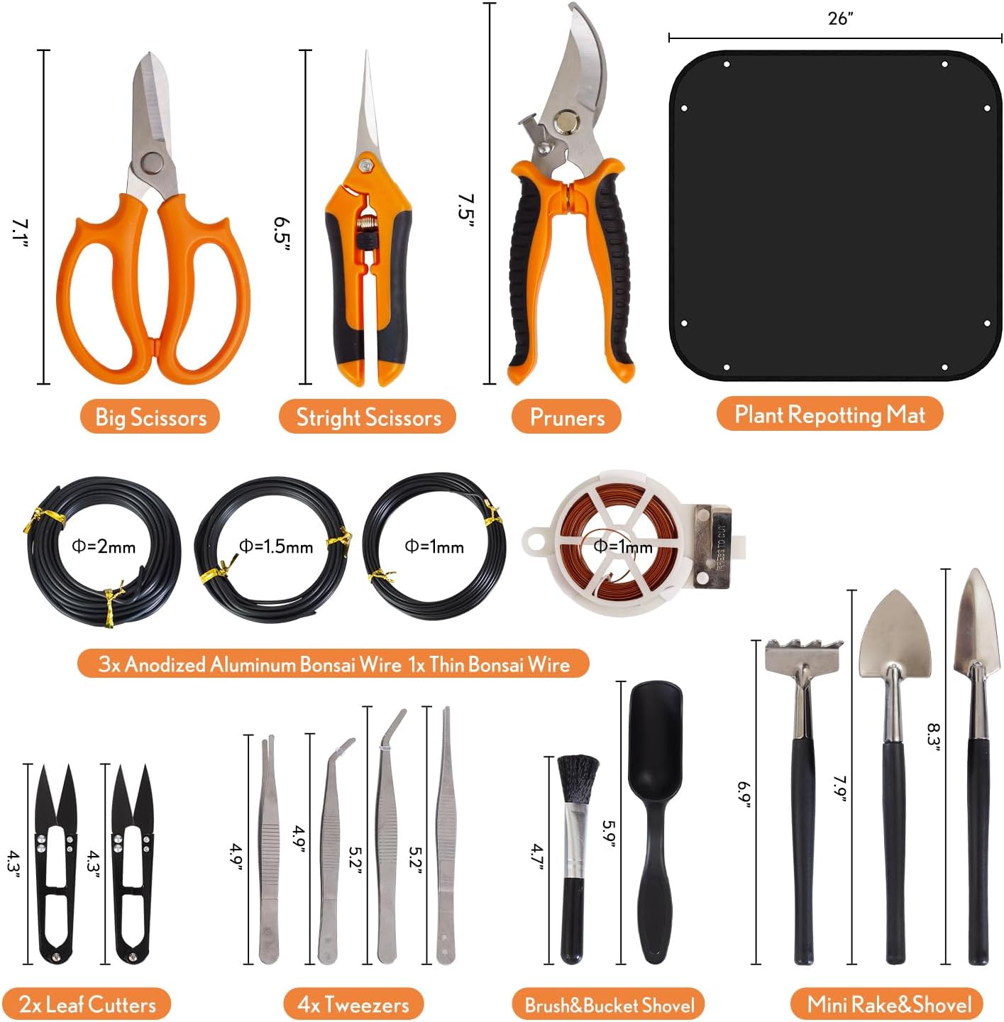 Bonsai Tools Kit 20 Pcs Garden - Gardening Tools Images recension och pris