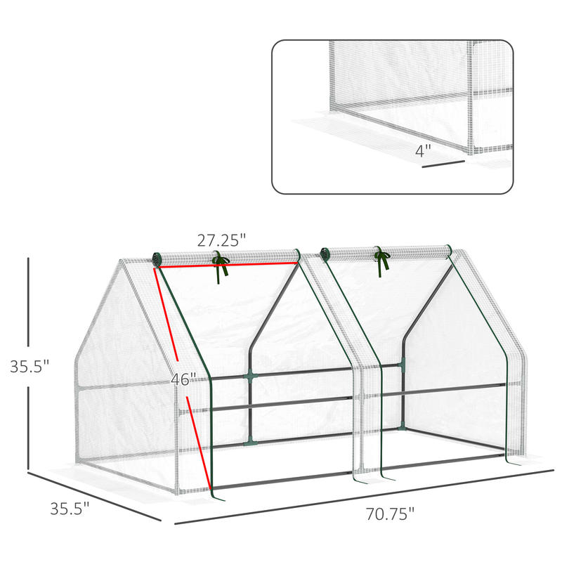 Outsunny Portable Mini Greenho - Greenhouse Mini Indoor recension och pris