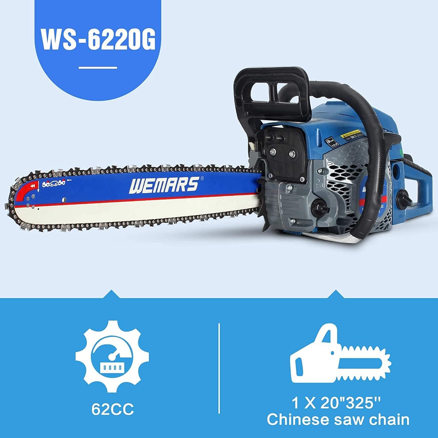 62cc Gas Chainsaw 20 Inch Bar, - Gardening Tools Images recension och pris