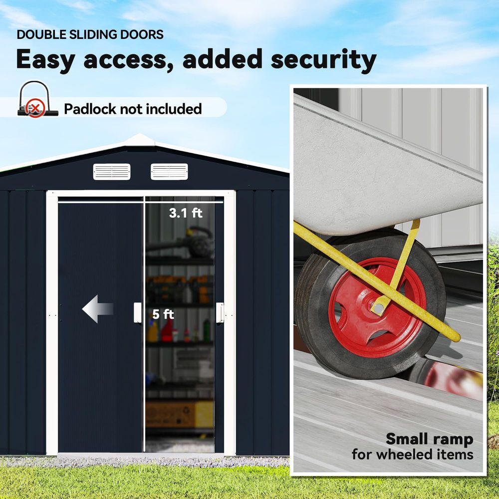 9 x 6 Outdoor Storage Shed, Ga - Gardening Tools B&Q recension och pris