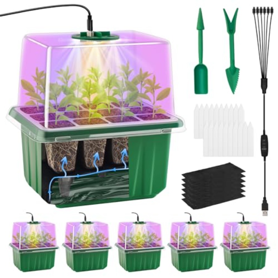 Seed Starter Tray with Light 6 - Greenhouse Mini Indoor recension och pris