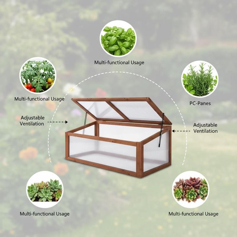 Wooden Cold Frame Greenhouse,  - Greenhouse Mini Indoor recension och pris