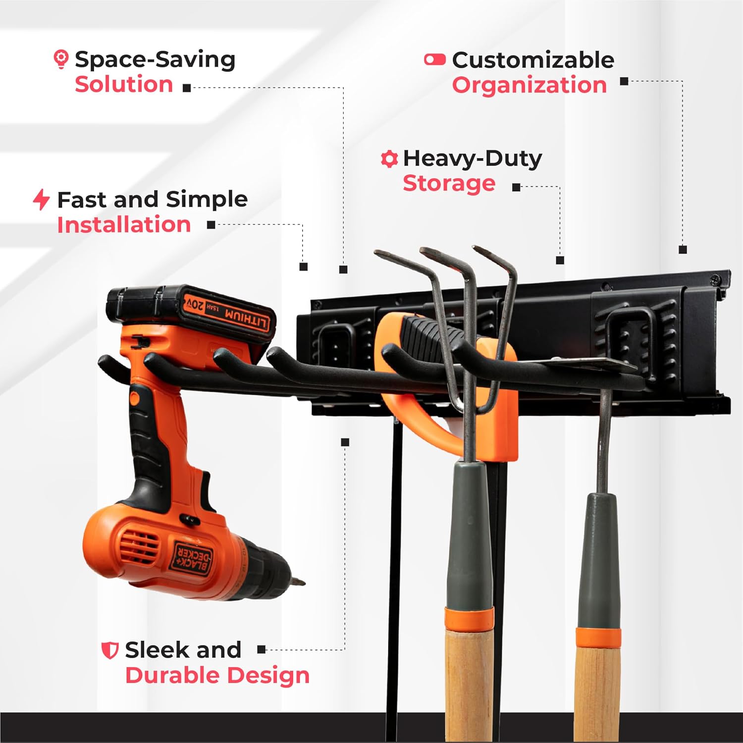 80-Inch Garage Tool Organizer  - Gardening Tools Images recension och pris