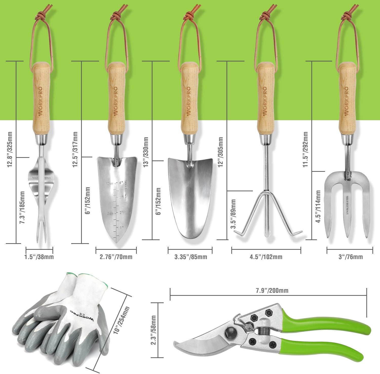 Garden Tools Set, 8 Piece Stai - Gardening Tools Images recension och pris