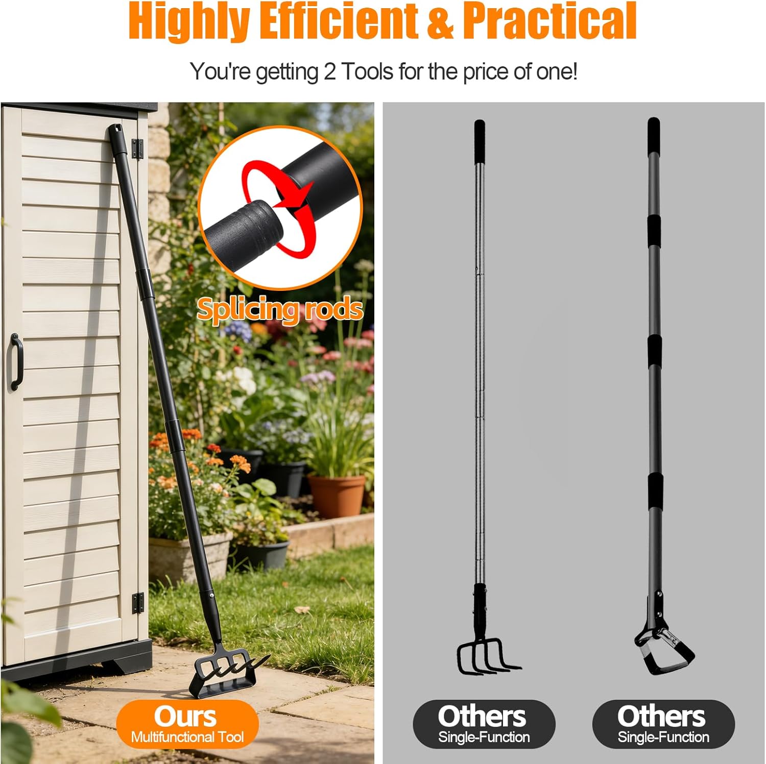 Garden Hoe, 62 Inch Weed Tool, - Gardening Tools Images recension och pris