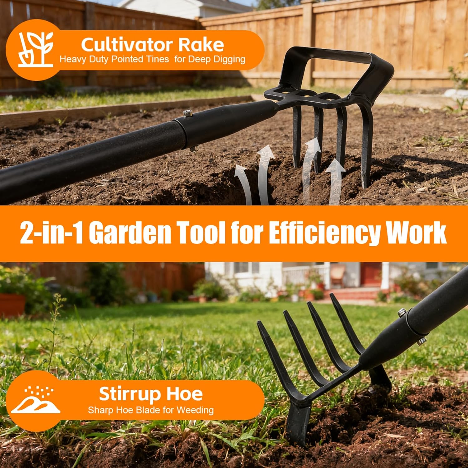Garden Hoe, 62 Inch Weed Tool, - Gardening Tools Images recension och pris