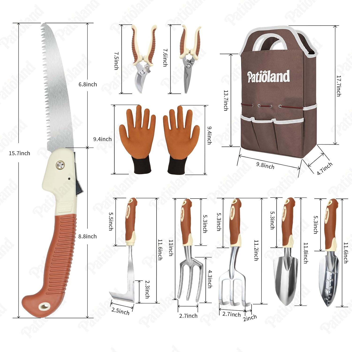 10-Piece Garden Tool Set with  - Gardening Tools Images recension och pris