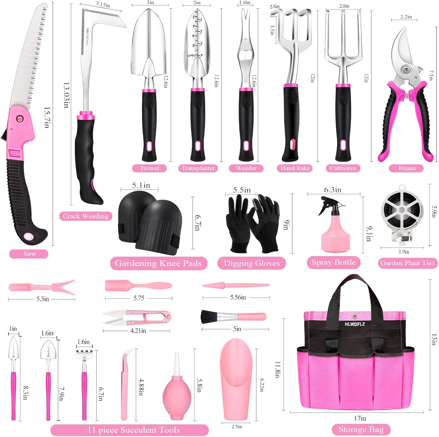 24PCS Heavy Duty Garden Tool S - Gardening Tools Images recension och pris