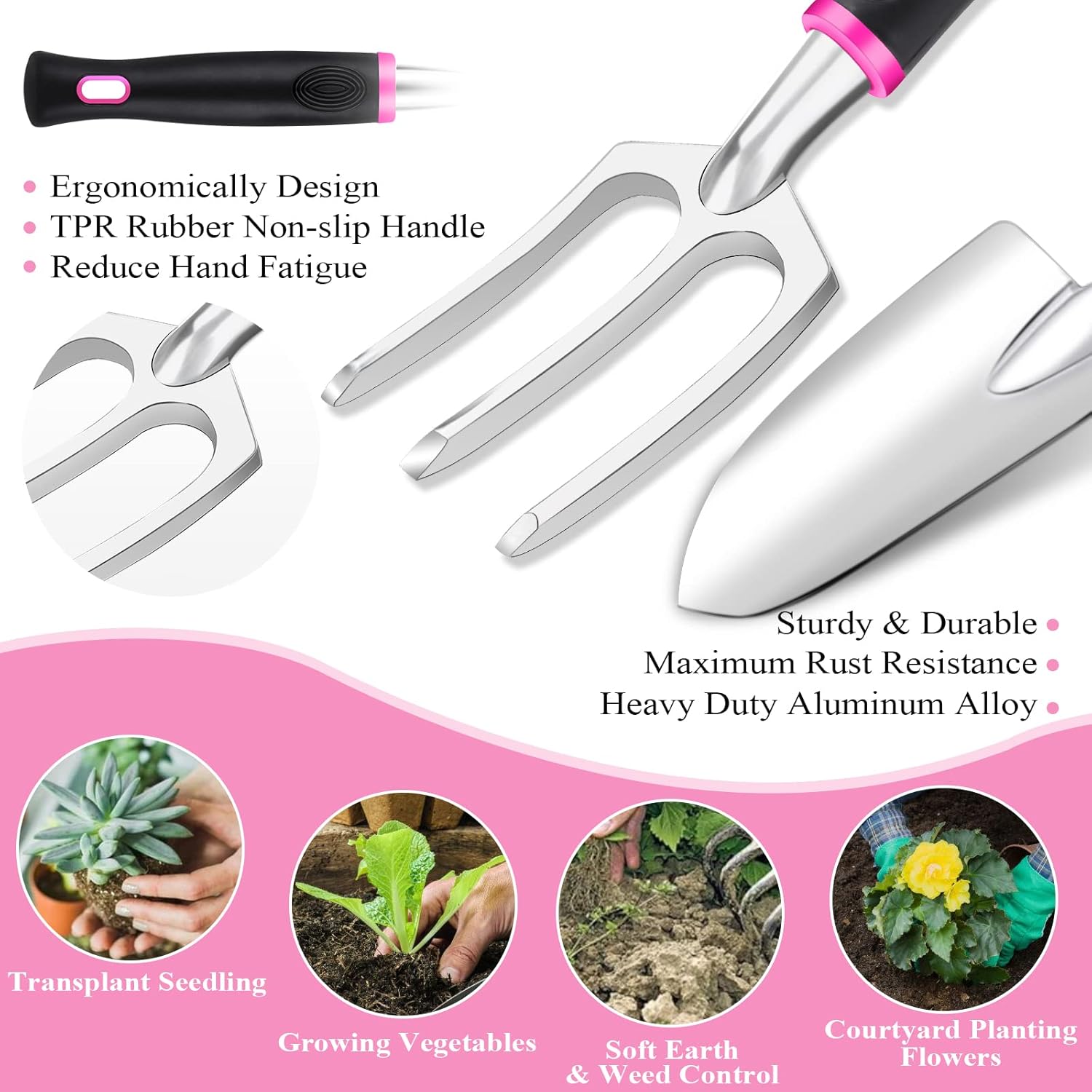 24PCS Heavy Duty Garden Tool S - Gardening Tools Images recension och pris