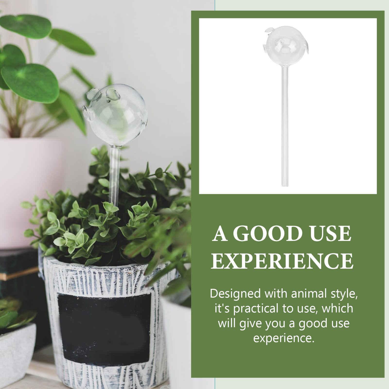 Animal Shape Glass Automatic D - Automatic Plant Waterer recension och pris