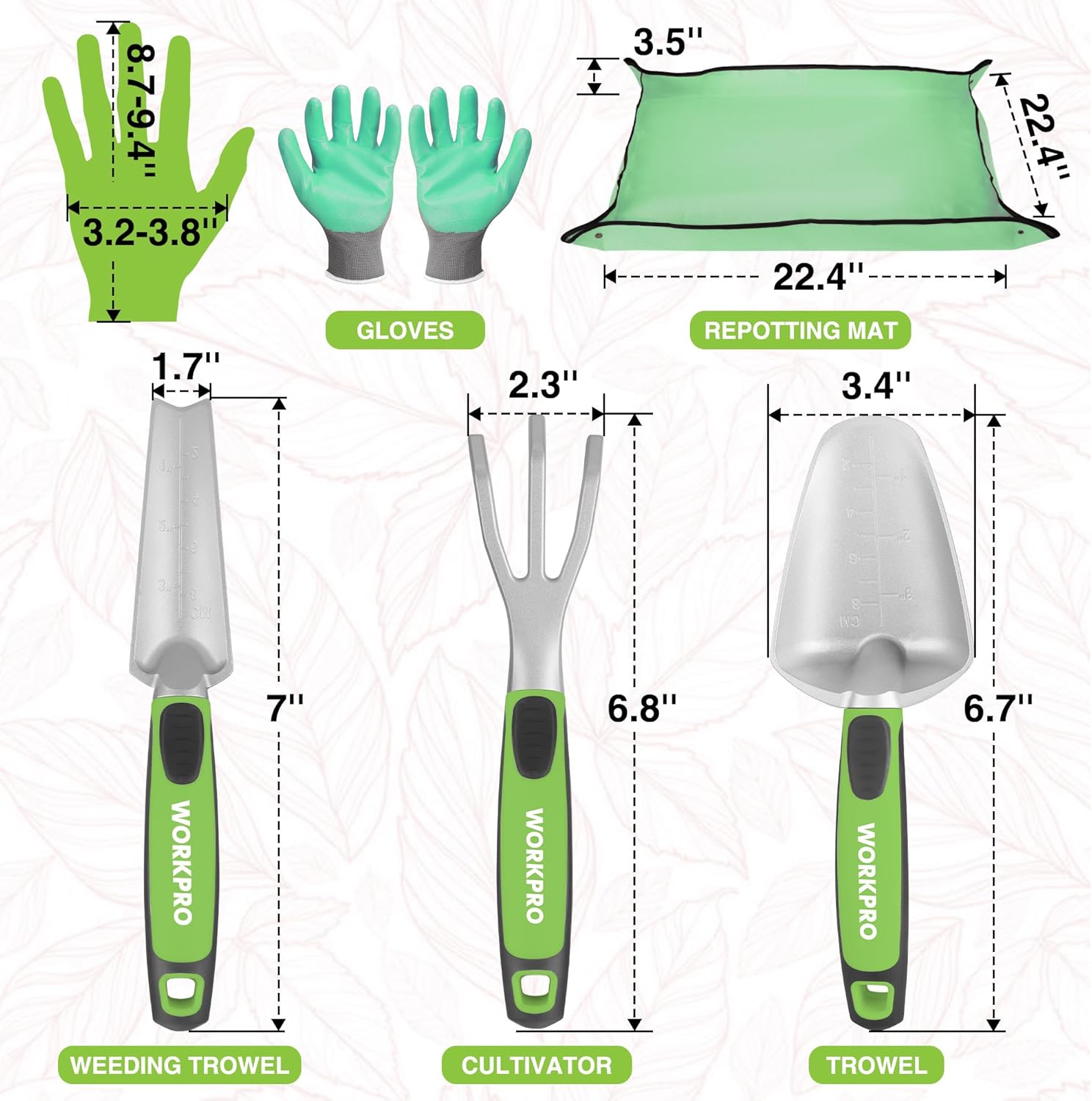 5PCS Aluminum Garden Tool Set  - Gardening Tools Images recension och pris
