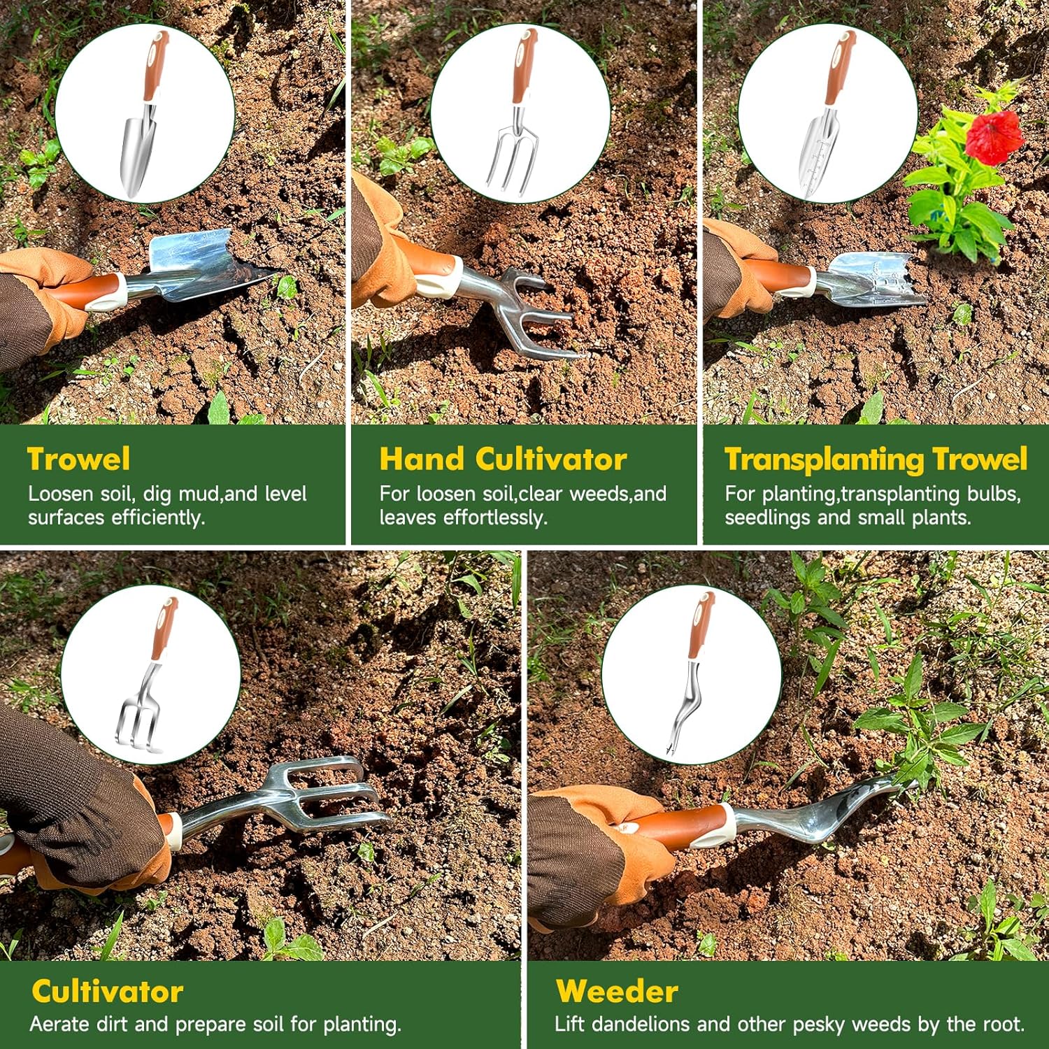 10 Pcs Heavy Duty Garden Tool  - Gardening Tools Images recension och pris